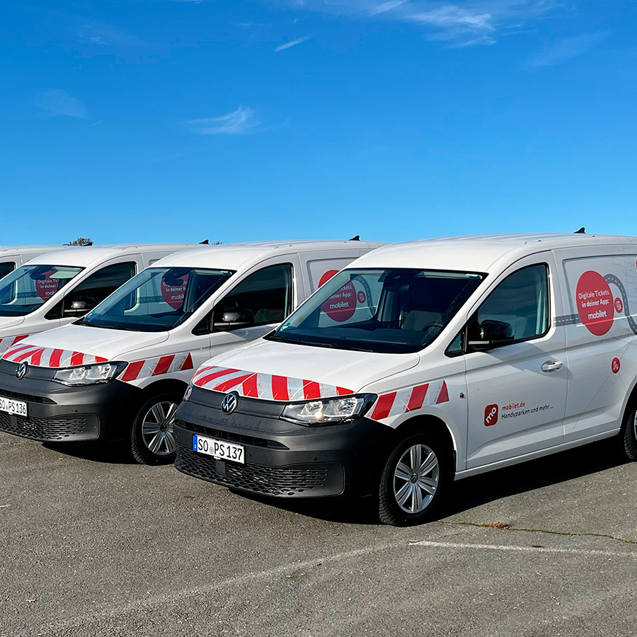 Parkraum Service Firmenwagen unterwegs zu technischen Einsätzen